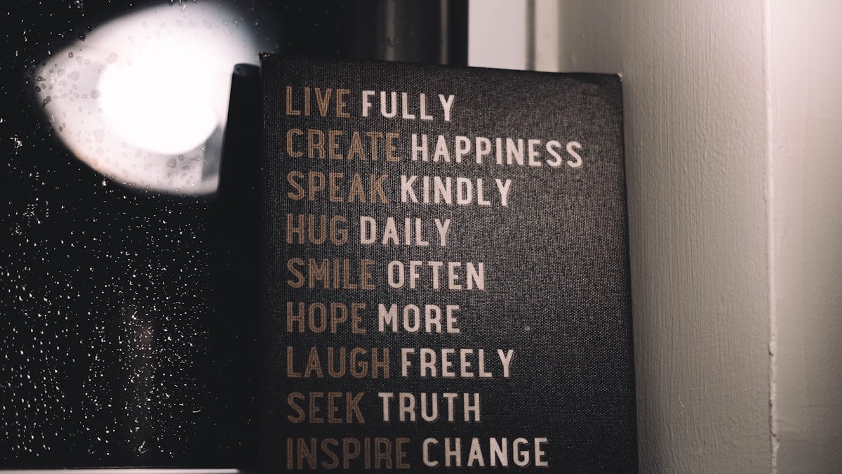 Just a list of things you should check off daily